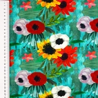 Flower Paintings - Knit fabric