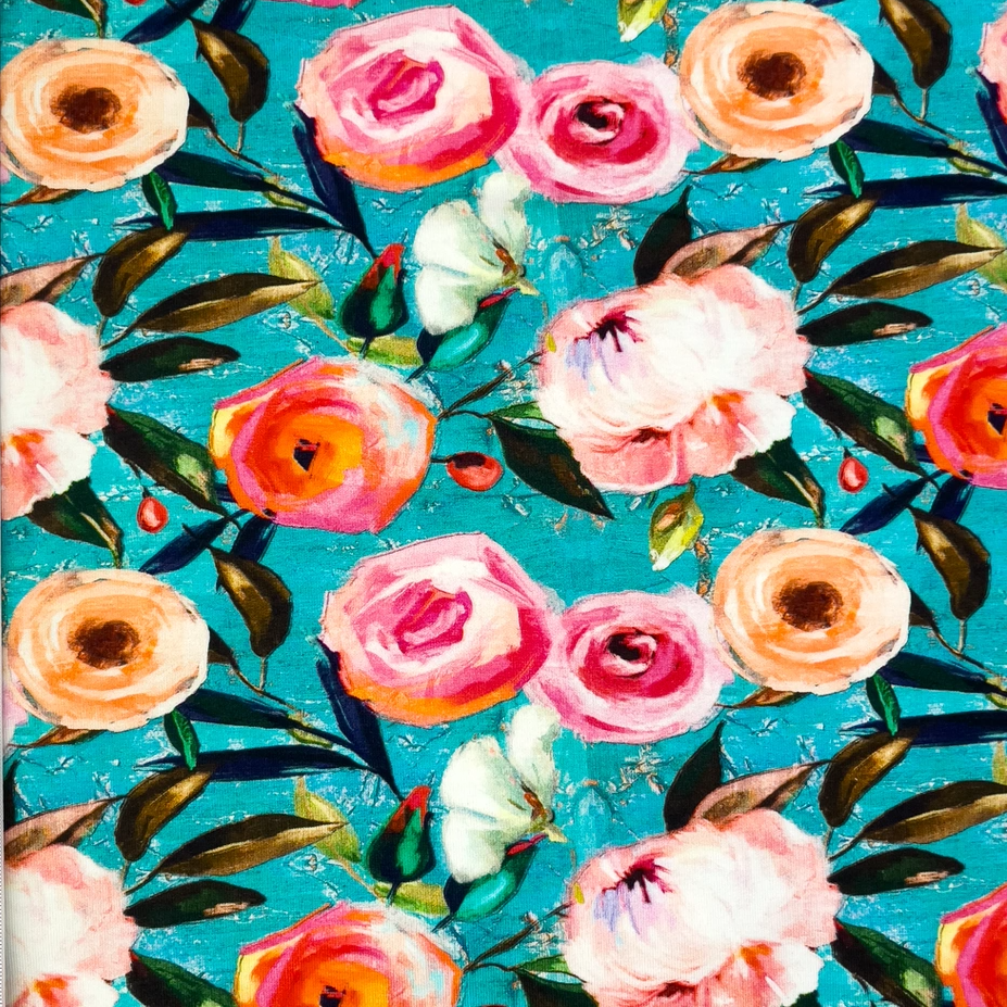 Flower Paintings C - Trikåtyg