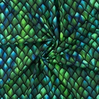 Dragon scal, green - Trikåtyg