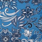 flowers denim - Viscose Voile