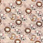 Safari djur - Digitaltryckt Muslin tyg