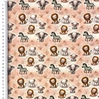 Safari, buddy - Digitally printed Muslin fabric
