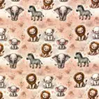 Safari, buddy - Digitally printed Muslin fabric