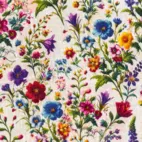 Ängsblom - Digitaltryckt Muslin tyg