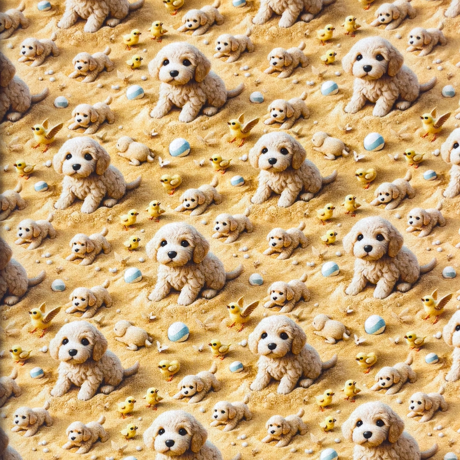 Fluffy Animals - Trikåtyg