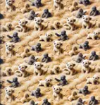 Lions and ape Pale - Trikåtyg