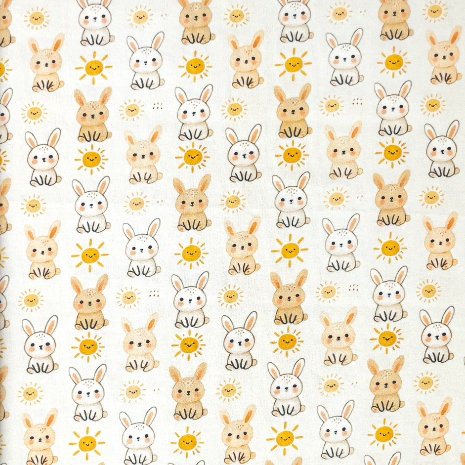 Sweet Little Rabbit Light - Trikåtyg