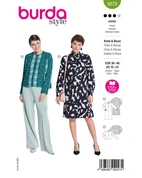Burda 5678 - Dam - Klänning & Skjorta 34-36.
