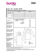 Burda 5680 - Dam - Tröja.