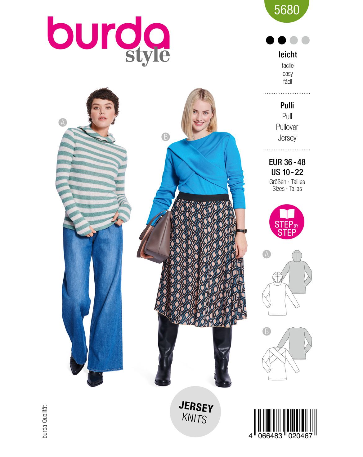 Burda 5680 - Dam - Tröja.