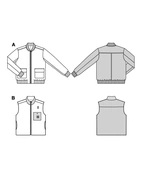 Burda 5681 - Herr - Jacka  Väst.