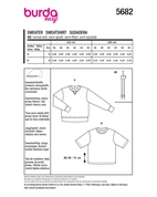 Burda 5682 - Herr -  Basic Sweatshirts.