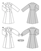 Burda 5683 - Dam -  Damkappor XL-krage.