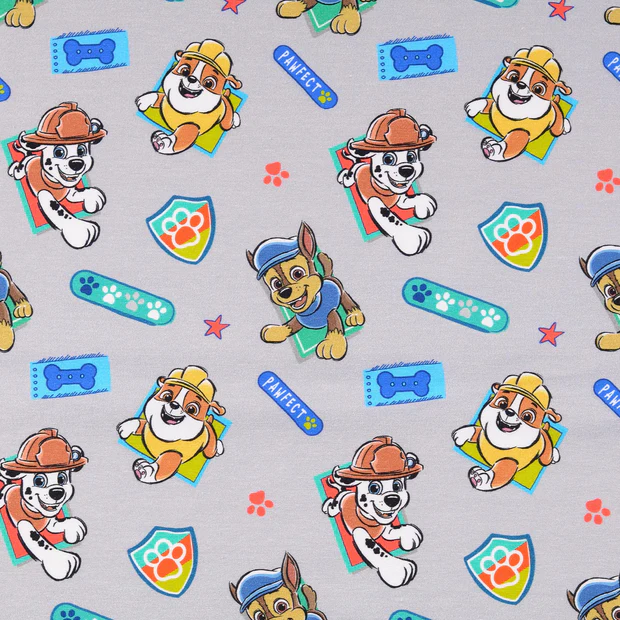 Paw Patrol, Pawfect, grå - Trikåtyg