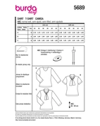 Burda 5689 - Dam -  Damskjortor.