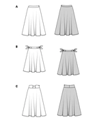 Burda 5690 - Dam -  Utsvängda Kjolar.