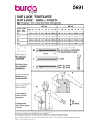 Burda 5691 - Dam -  Sportkläder Med Fickor.