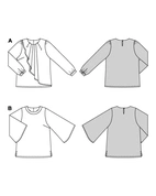 Burda 5692 - Dam -  Eleganta Damblusar.