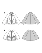 Burda 5695 - Dam -  Jacka Med Fickor.
