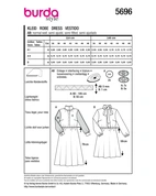 Burda 5696 - Dam -  Klänning.