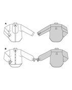 Burda 5700 - Dam -  Blusar Med Knappar.