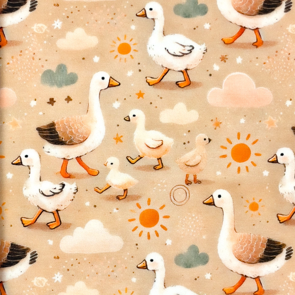 Gooses And Duck (Design.A) - Trikåtyg