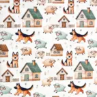 Dog's And Sheep's (Design.A) - Trikåtyg