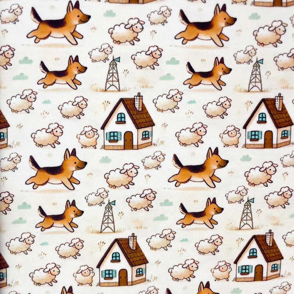 Dog's And Sheep's (Design.C) - Trikåtyg