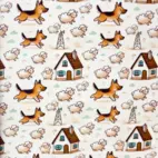 Dog's And Sheep's (Design.C) - Trikåtyg