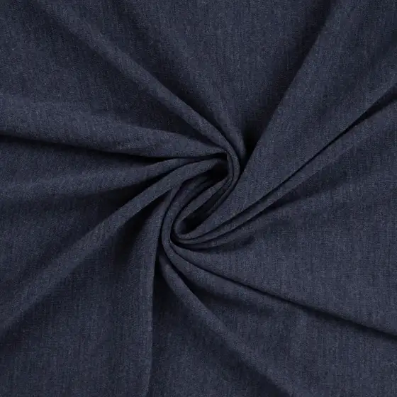 Navy, melange - 100% Merino Ull interlock
