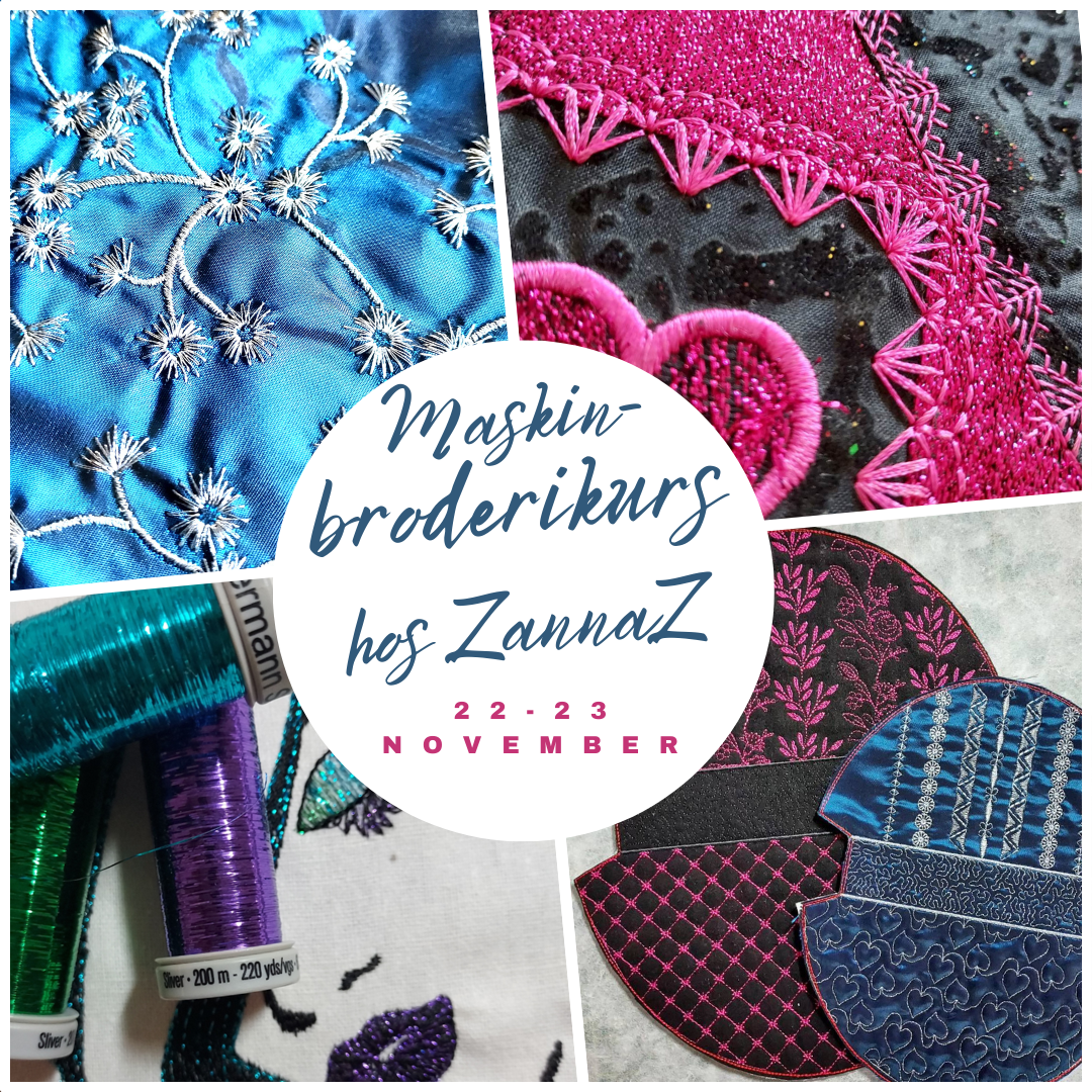 Älska Maskinbroderi - Fortsättningskurs