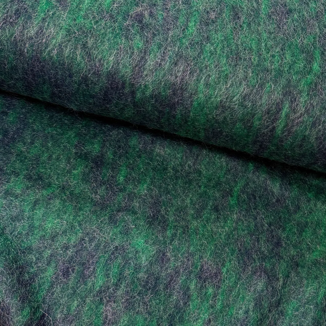 Boiled wool - Lina, grön