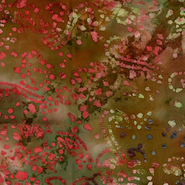 Batik, brun - Bomullstyg ,Vävt