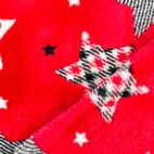 Stars Pied De Poule RED - Fleece