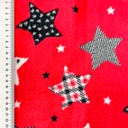 Stars Pied De Poule RED - Fleece