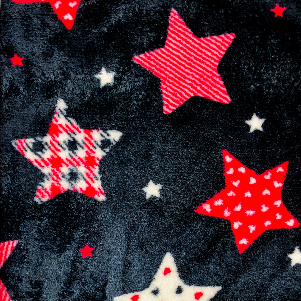 Stars Pied De Poule DARK - Fleece