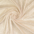 Krossad Plysch - gräddvit