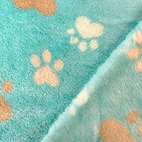 Dog Paws TURQUOISE - Fleece