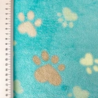 Dog Paws TURQUOISE - Fleece