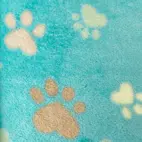 Dog Paws TURQUOISE - Fleece