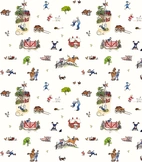 Emil I Katthult, off white - Knitted fabric