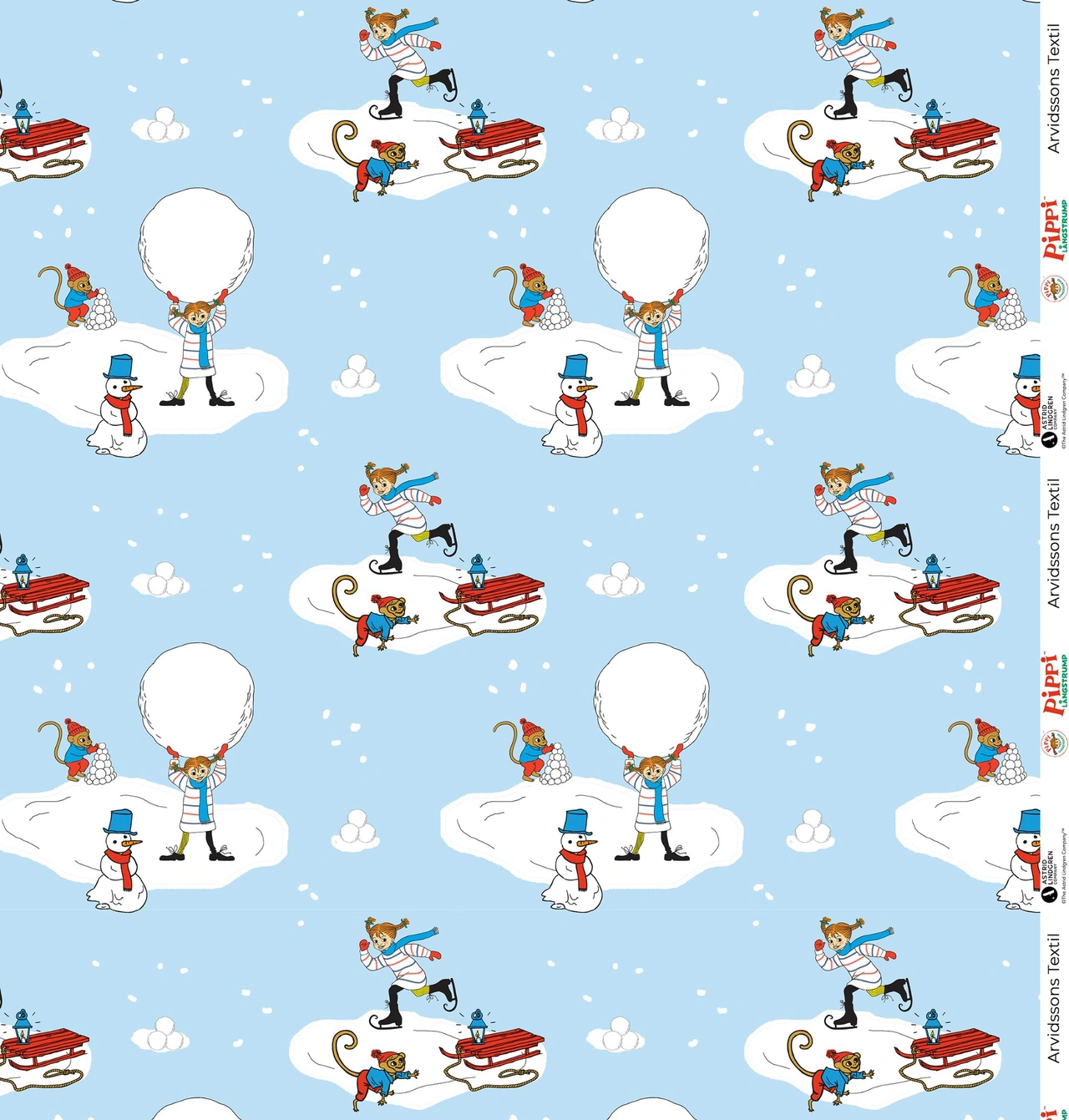 Pippi is skating - Jersey fabric