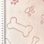 Dog Paws And Bones / Light Pink- Fleece
