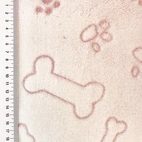 Dog Paws And Bones / Light Pink- Fleece