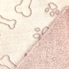 Dog Paws And Bones / Light Pink- Fleece