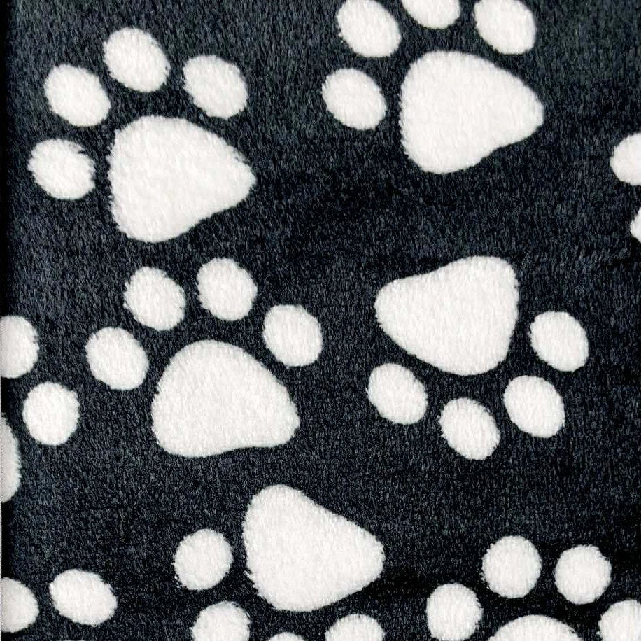 Dog Paws / Black- Fleece