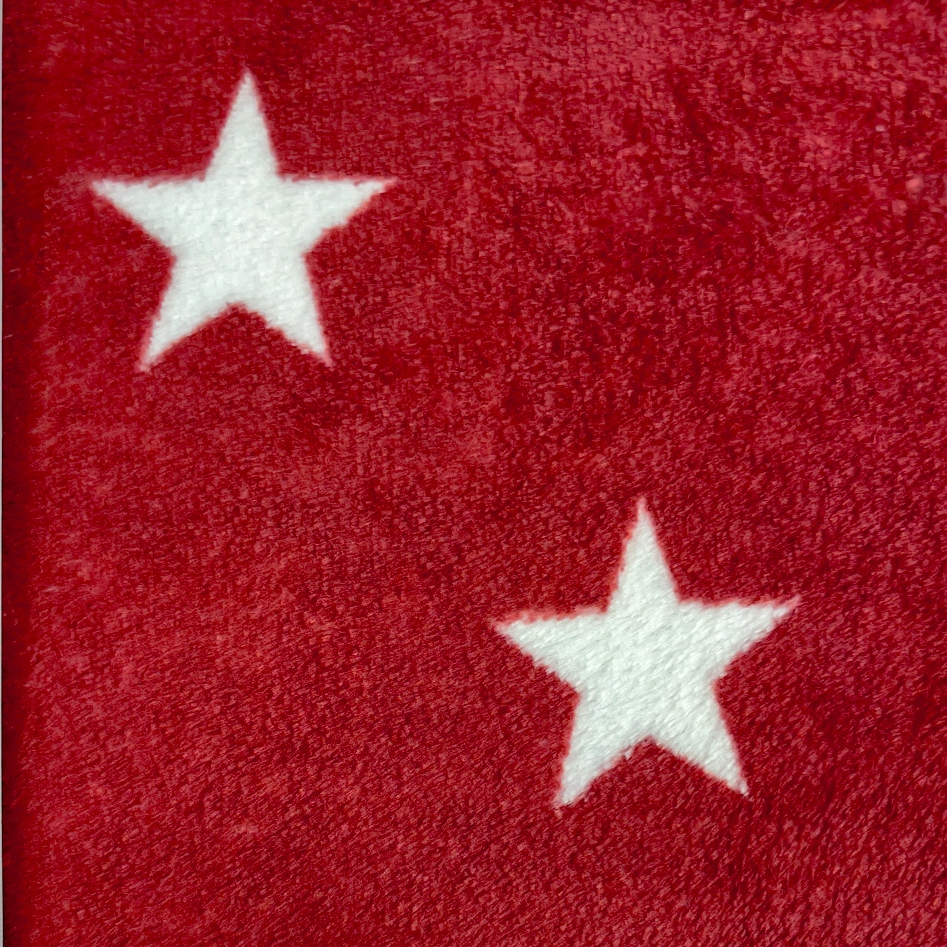 Stars Dark Red - Fleece