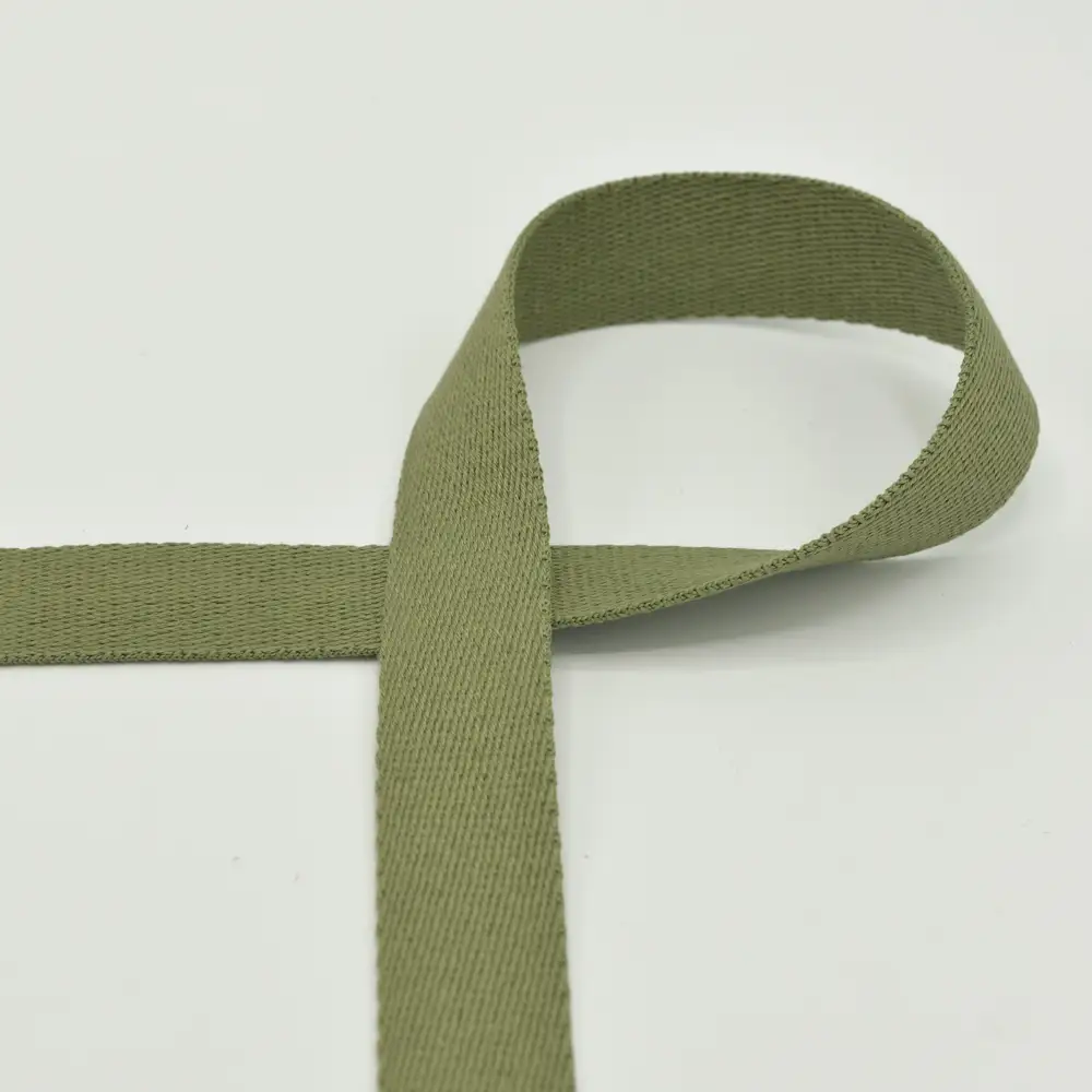 Khaki - Soft, väskband, 25mm