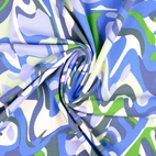 Pia, blå - Trikåtyg