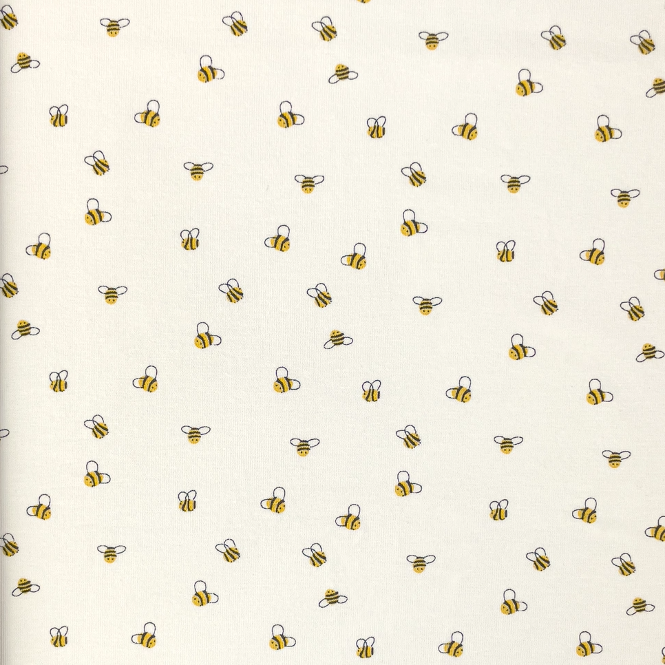 Mini Bee / off white - Trikåtyg